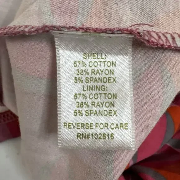 Garnet Hill Modern Geo Surplice Maxi Dress Women's Size 8P Red Pink Beach Summer - Picture 10 of 14